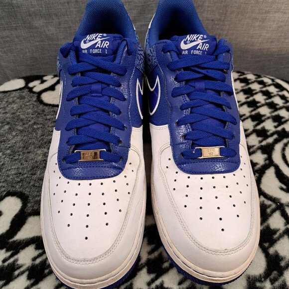 %Size 13 Men Nike Air Force 1 Hyper Blue Elephant Sneakers 488298-416 / A 27 main image 14